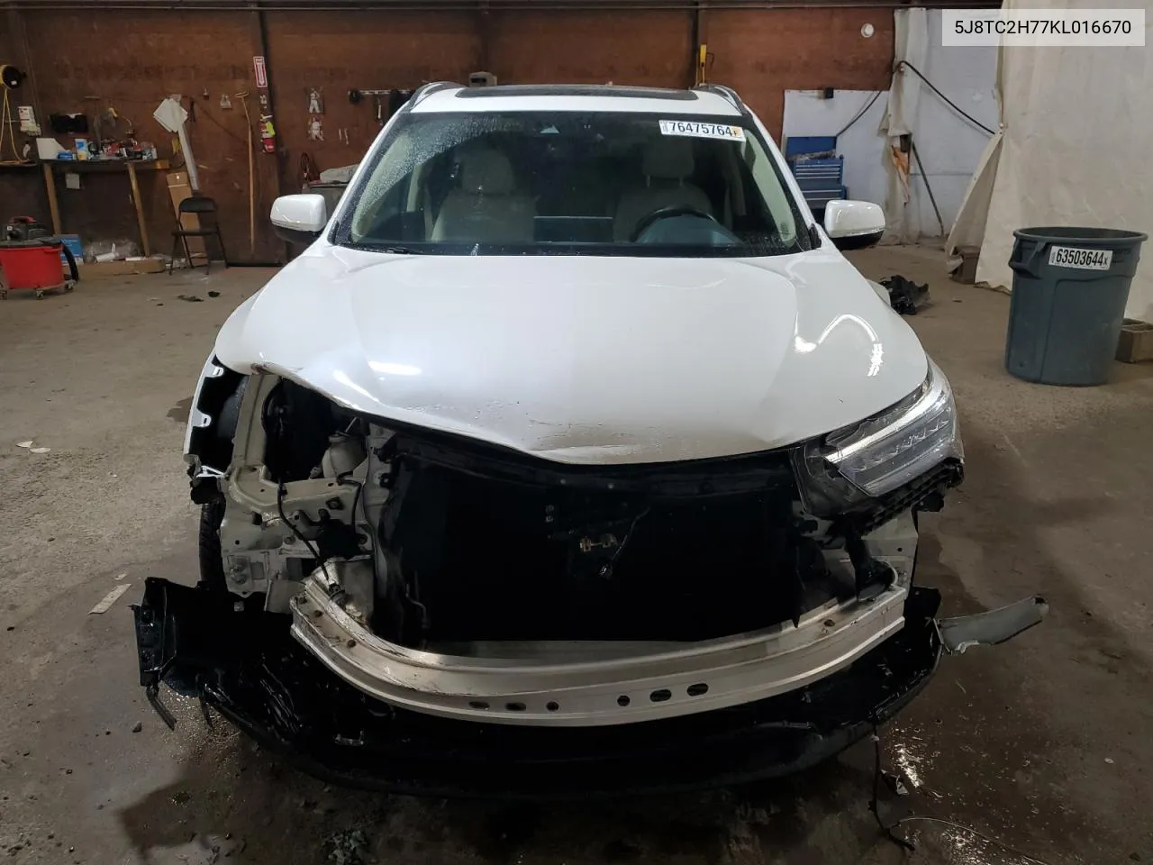 2019 Acura Rdx Advance VIN: 5J8TC2H77KL016670 Lot: 76475764