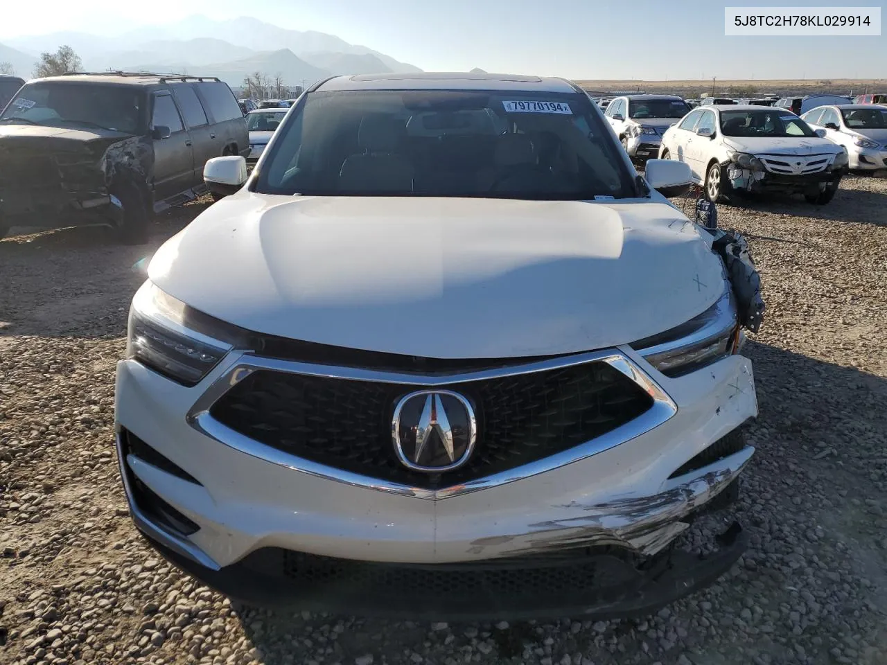 2019 Acura Rdx Advance VIN: 5J8TC2H78KL029914 Lot: 79770194