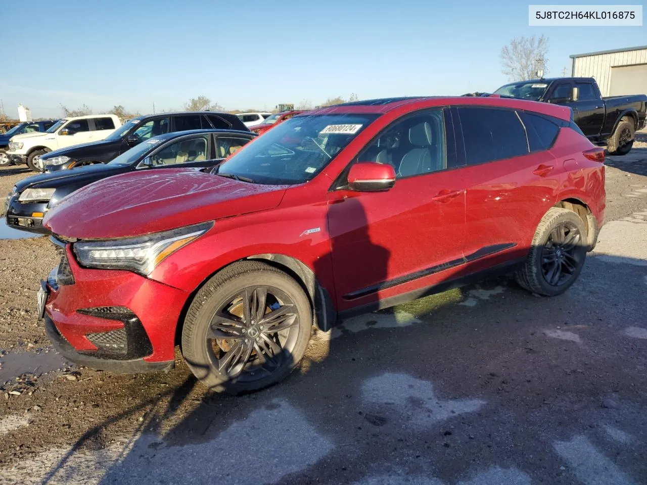 2019 Acura Rdx A-Spec VIN: 5J8TC2H64KL016875 Lot: 80680124