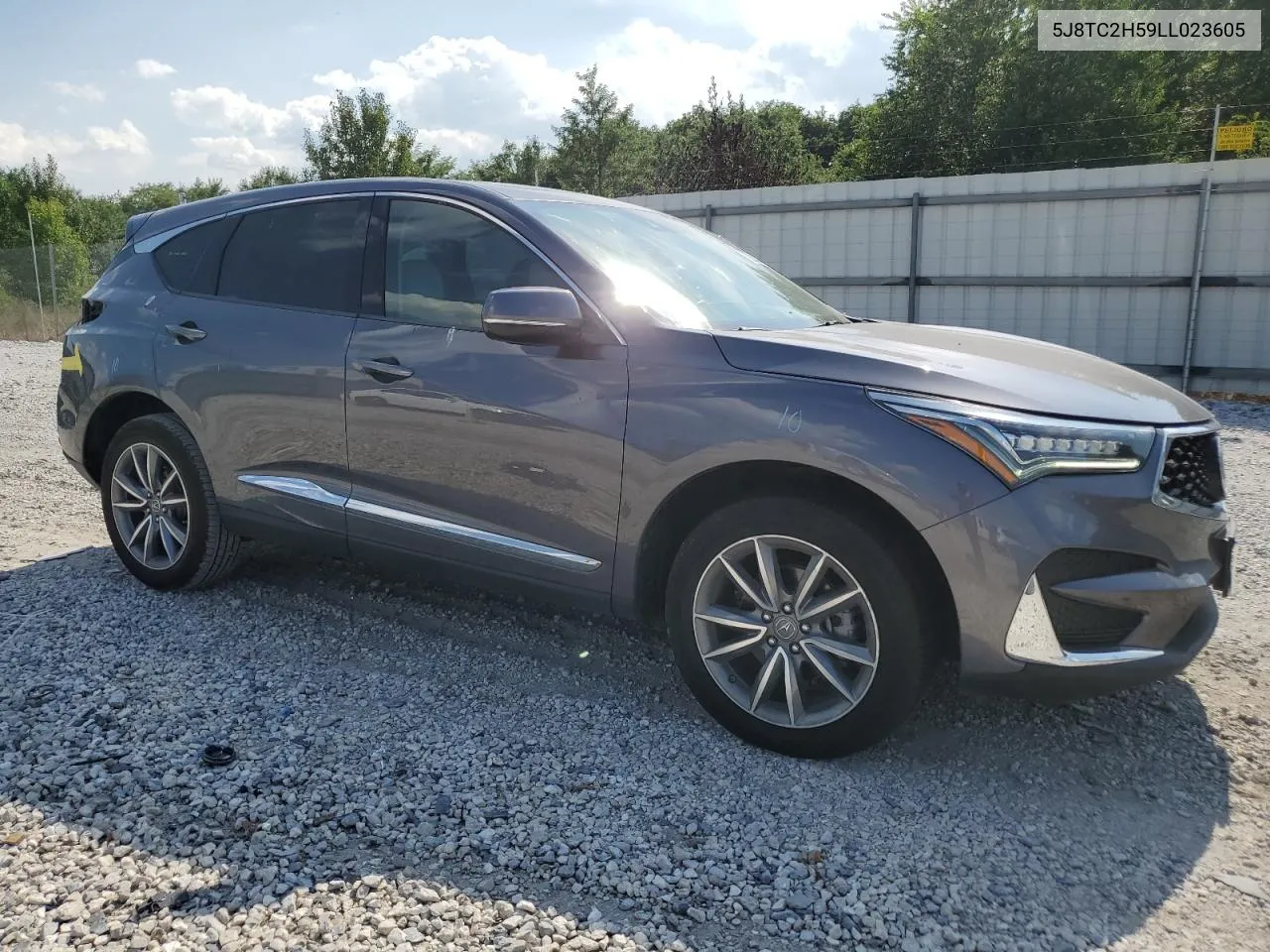 2020 Acura Rdx Technology VIN: 5J8TC2H59LL023605 Lot: 62823684