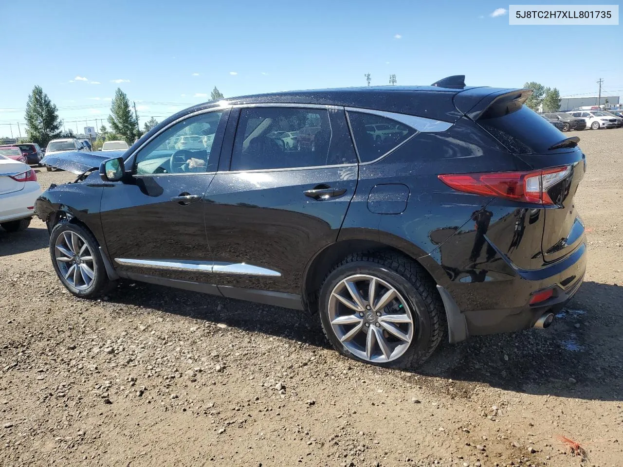 2020 Acura Rdx Advance VIN: 5J8TC2H7XLL801735 Lot: 65419404