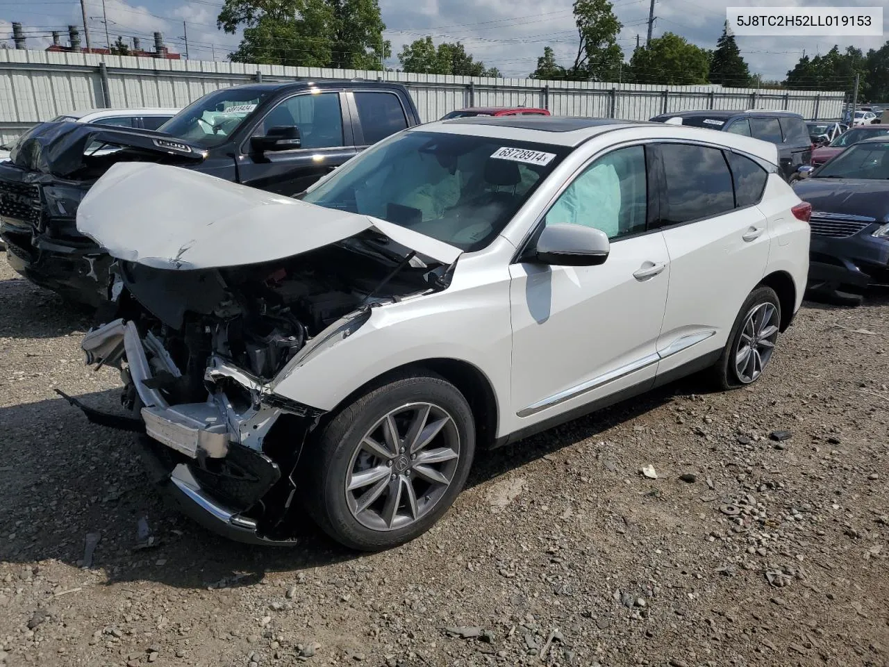 2020 Acura Rdx Technology VIN: 5J8TC2H52LL019153 Lot: 68728914