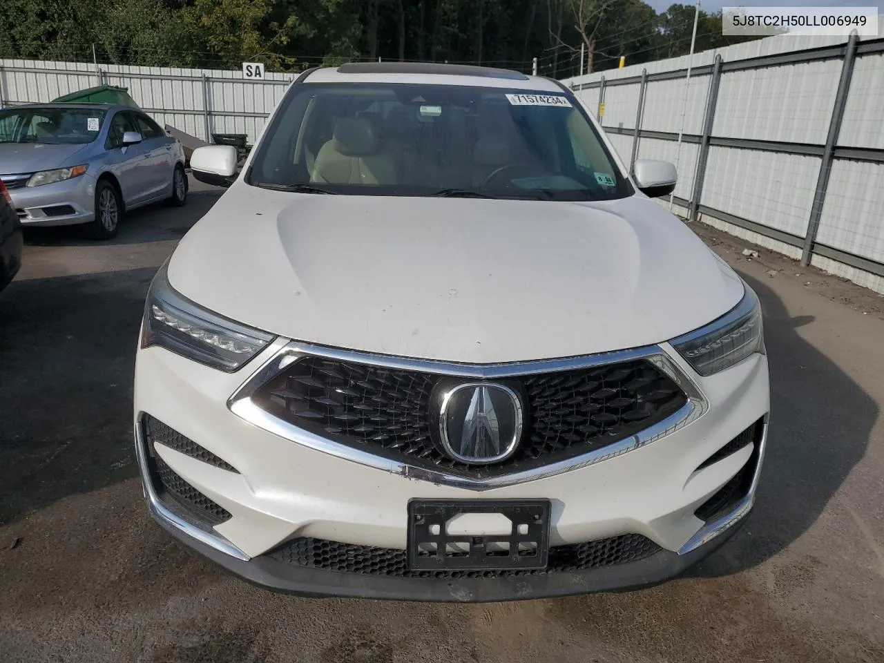 2020 Acura Rdx Technology VIN: 5J8TC2H50LL006949 Lot: 71574234