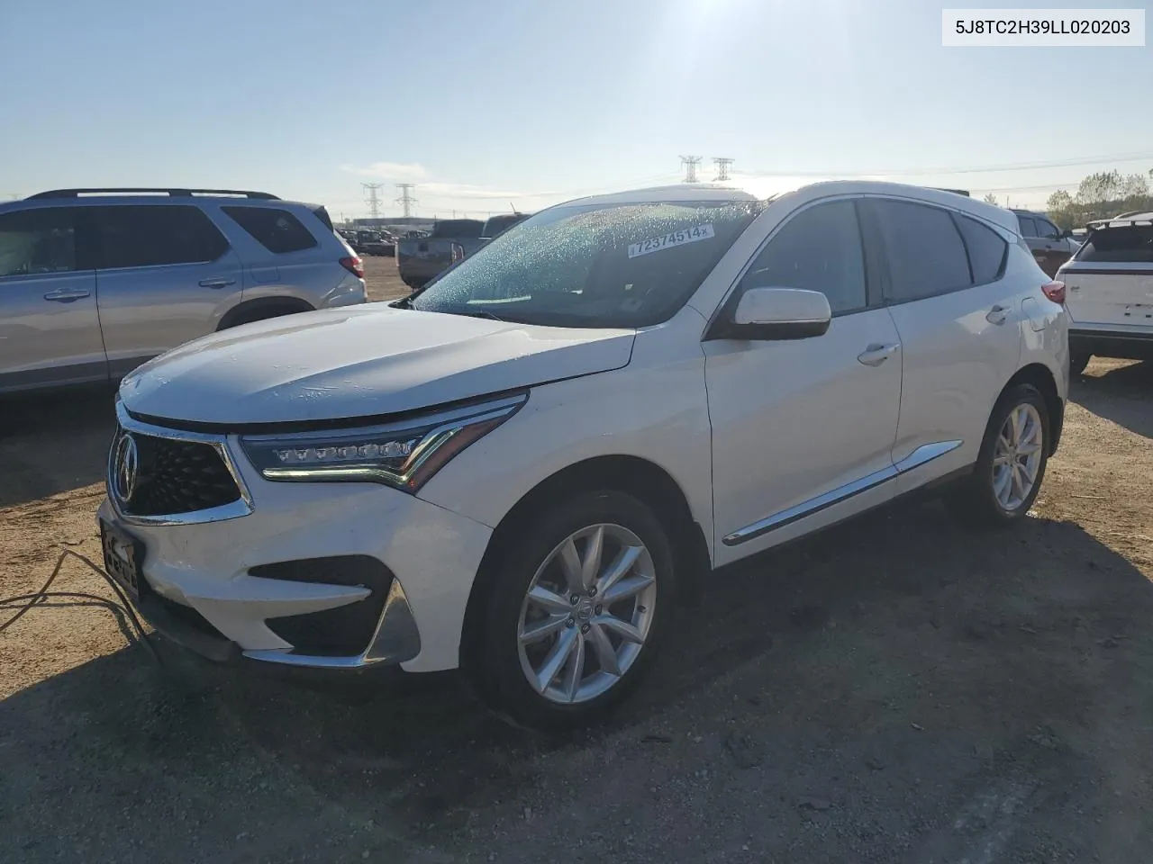 2020 Acura Rdx VIN: 5J8TC2H39LL020203 Lot: 72374514