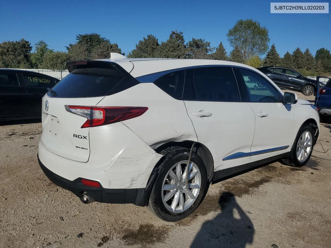 2020 Acura Rdx VIN: 5J8TC2H39LL020203 Lot: 72374514