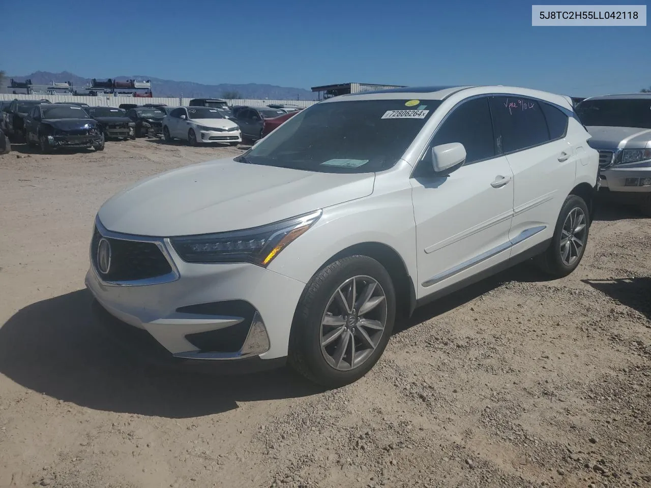 2020 Acura Rdx Technology VIN: 5J8TC2H55LL042118 Lot: 72806264