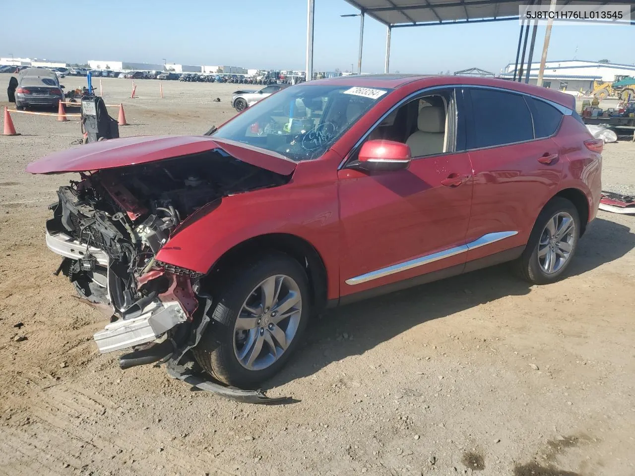 2020 Acura Rdx Advance VIN: 5J8TC1H76LL013545 Lot: 73603264