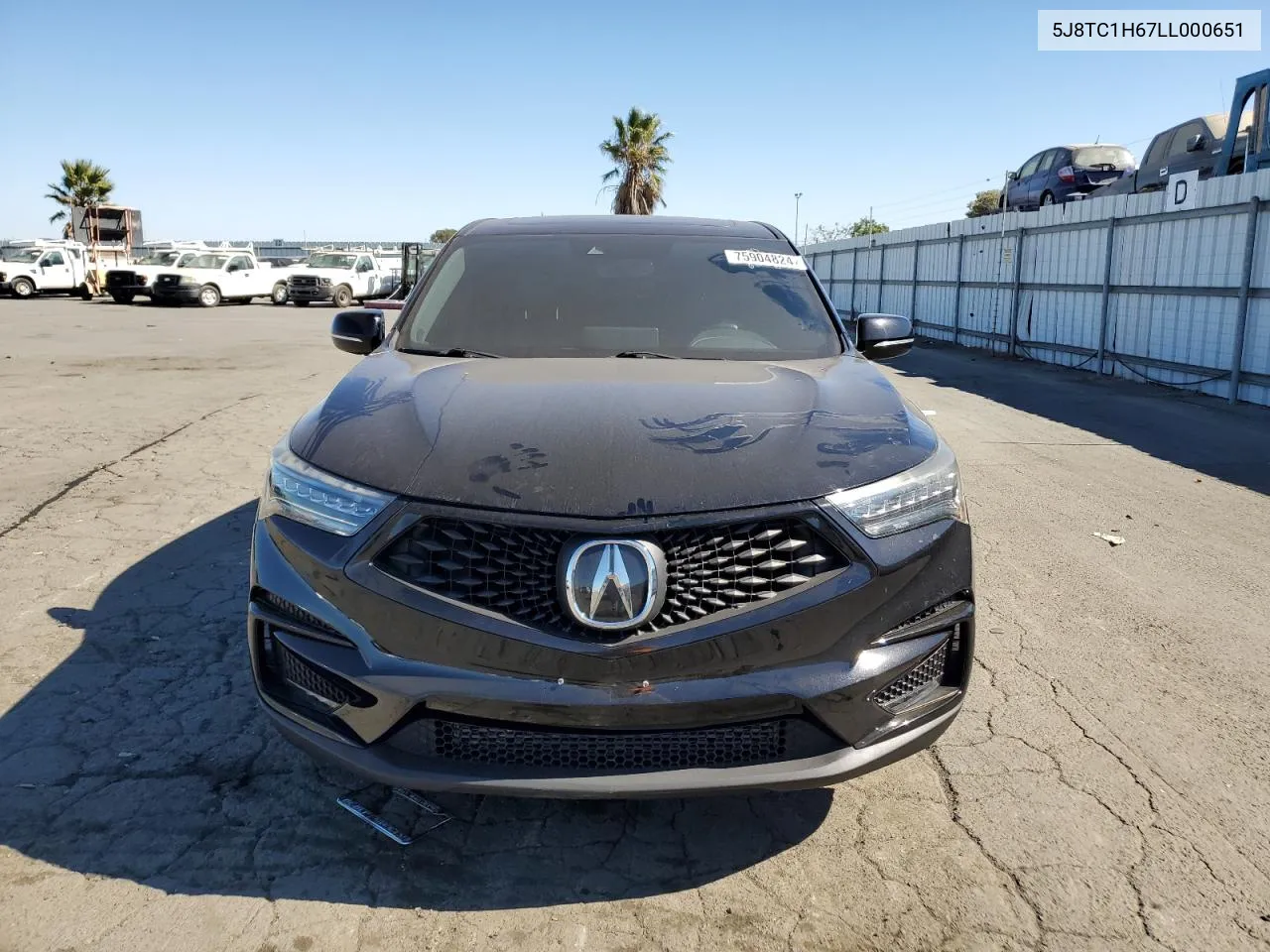 2020 Acura Rdx A-Spec VIN: 5J8TC1H67LL000651 Lot: 75904824