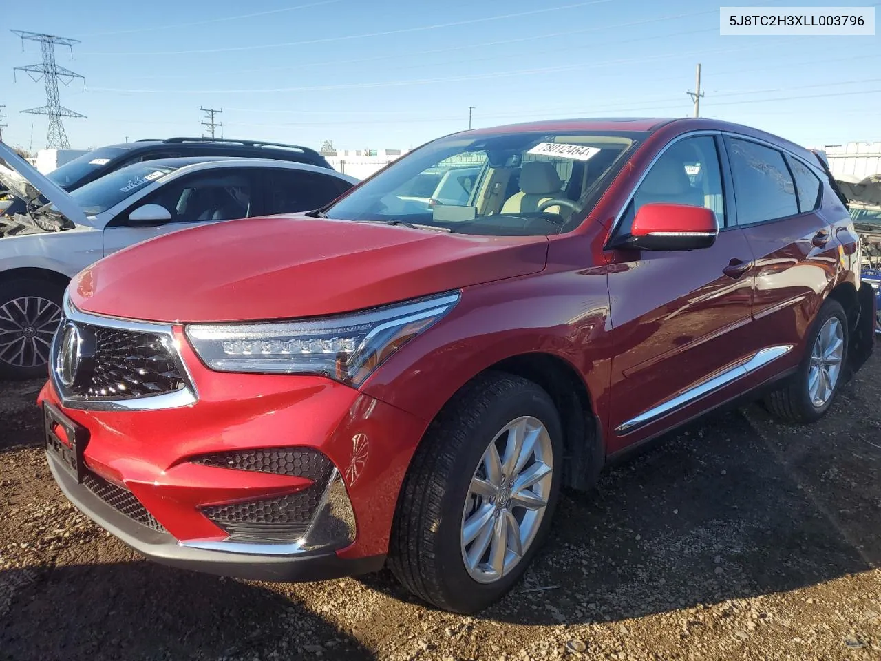 2020 Acura Rdx VIN: 5J8TC2H3XLL003796 Lot: 78012464