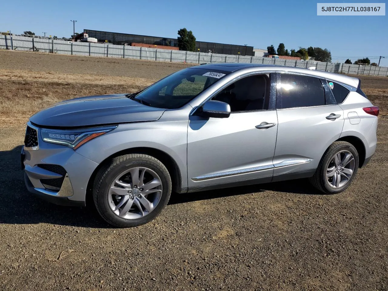 2020 Acura Rdx Advance VIN: 5J8TC2H77LL038167 Lot: 79850834