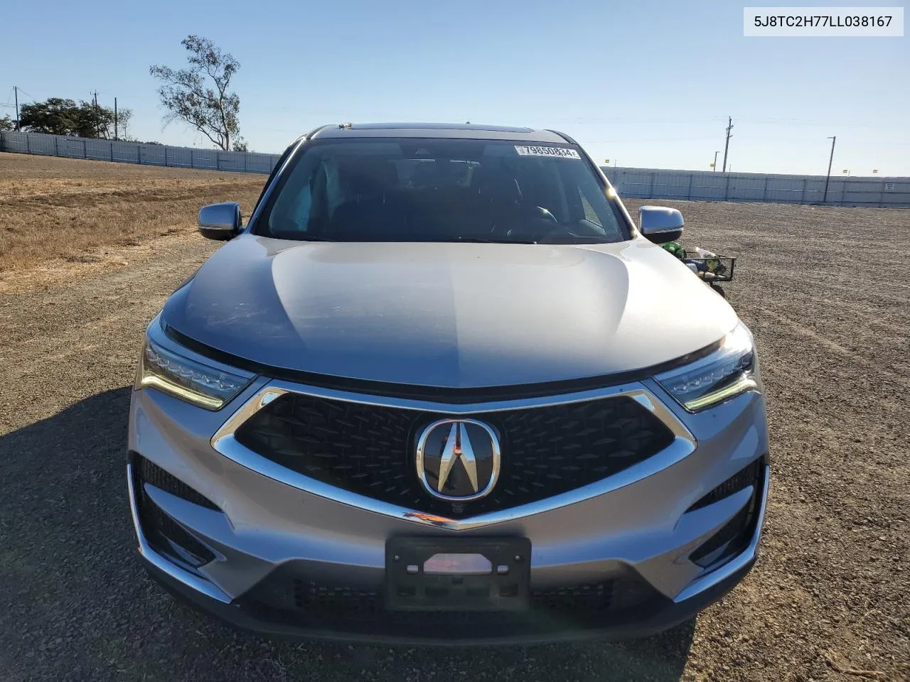 2020 Acura Rdx Advance VIN: 5J8TC2H77LL038167 Lot: 79850834