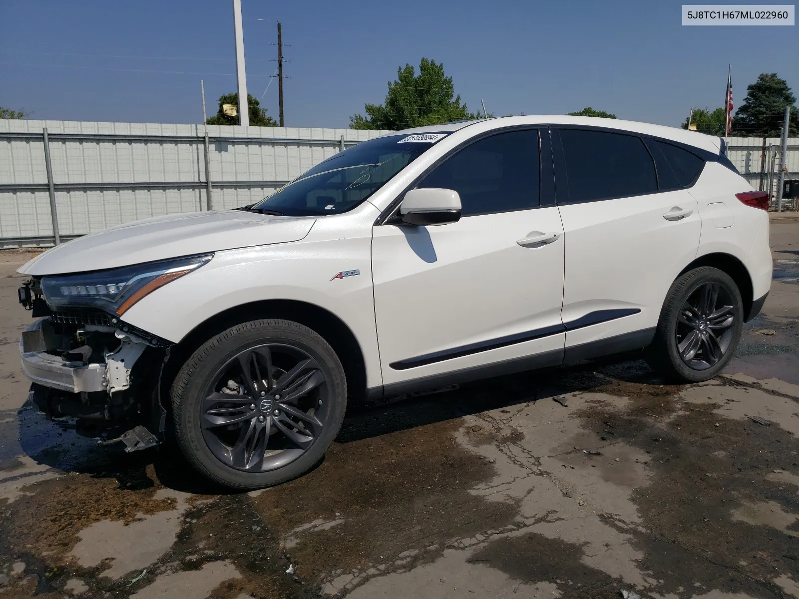 2021 Acura Rdx A-Spec VIN: 5J8TC1H67ML022960 Lot: 65139864