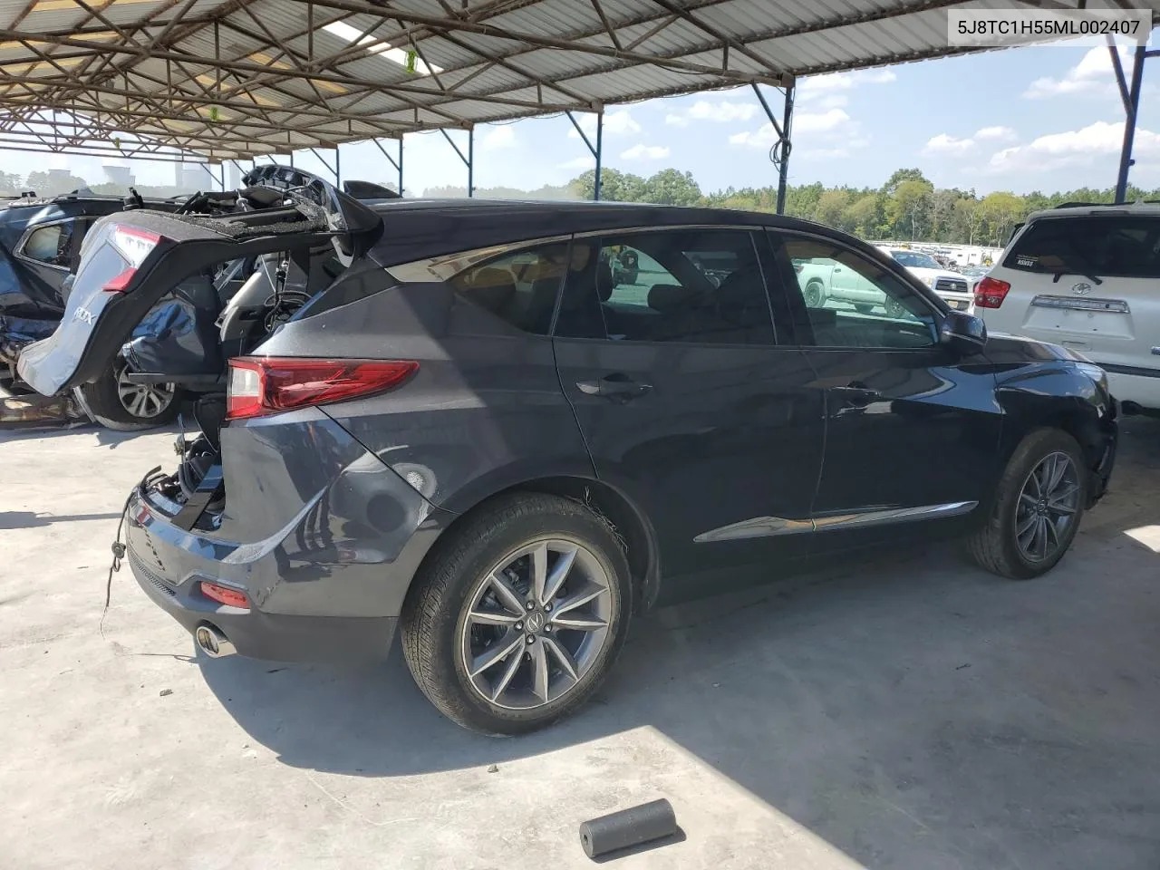 2021 Acura Rdx Technology VIN: 5J8TC1H55ML002407 Lot: 69080644