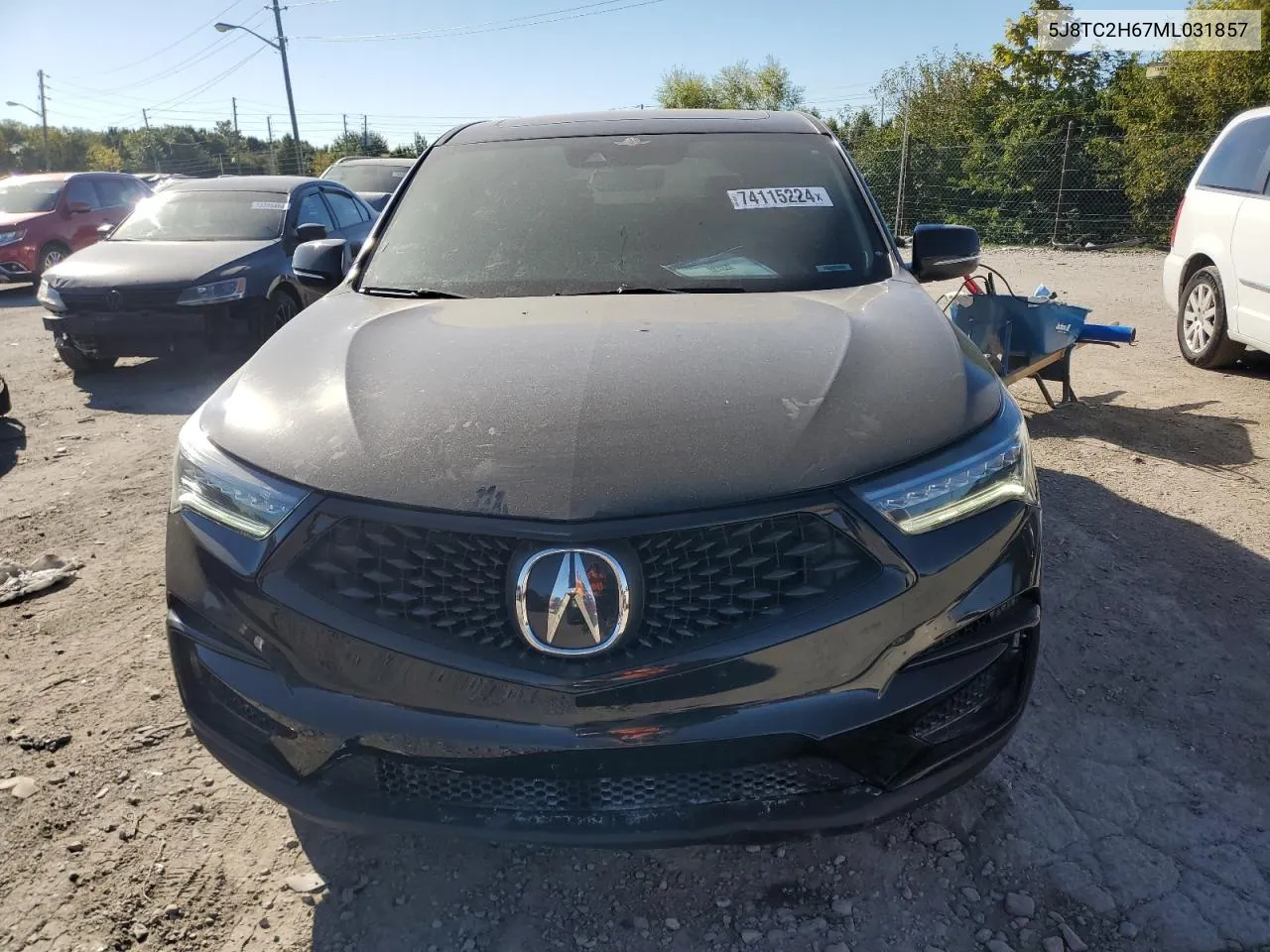 2021 Acura Rdx A-Spec VIN: 5J8TC2H67ML031857 Lot: 74115224