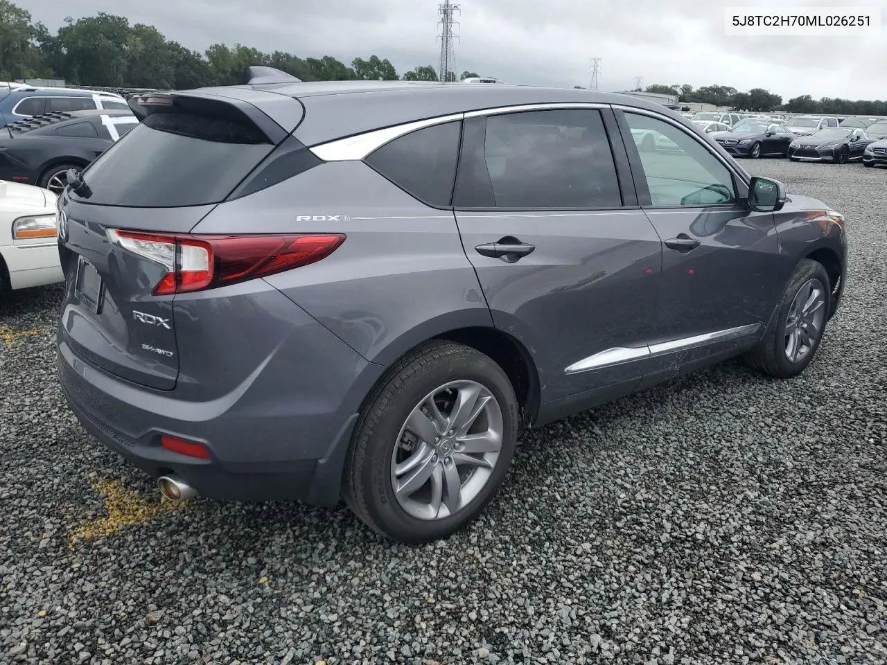 2021 Acura Rdx Advance VIN: 5J8TC2H70ML026251 Lot: 74994394