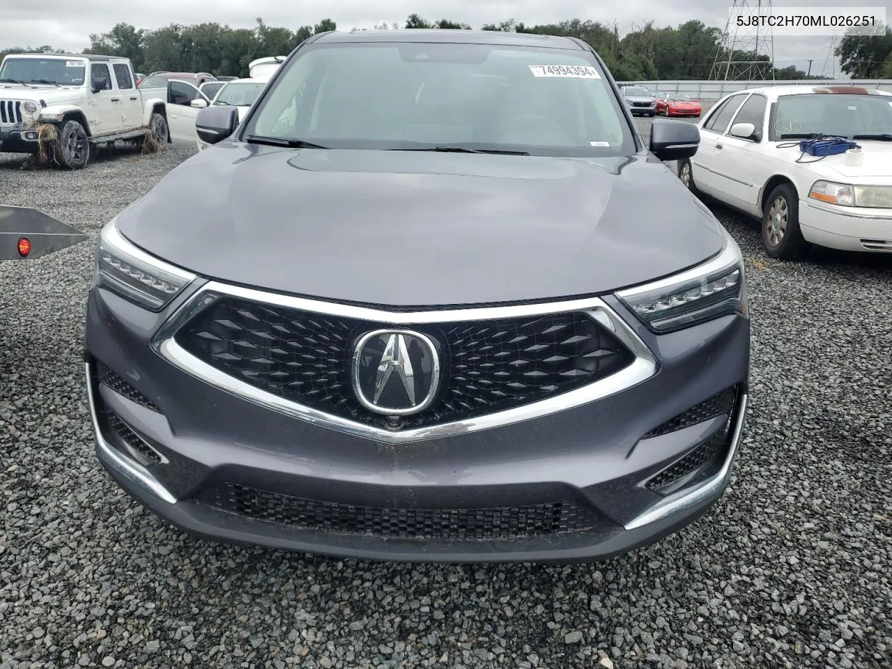 2021 Acura Rdx Advance VIN: 5J8TC2H70ML026251 Lot: 74994394