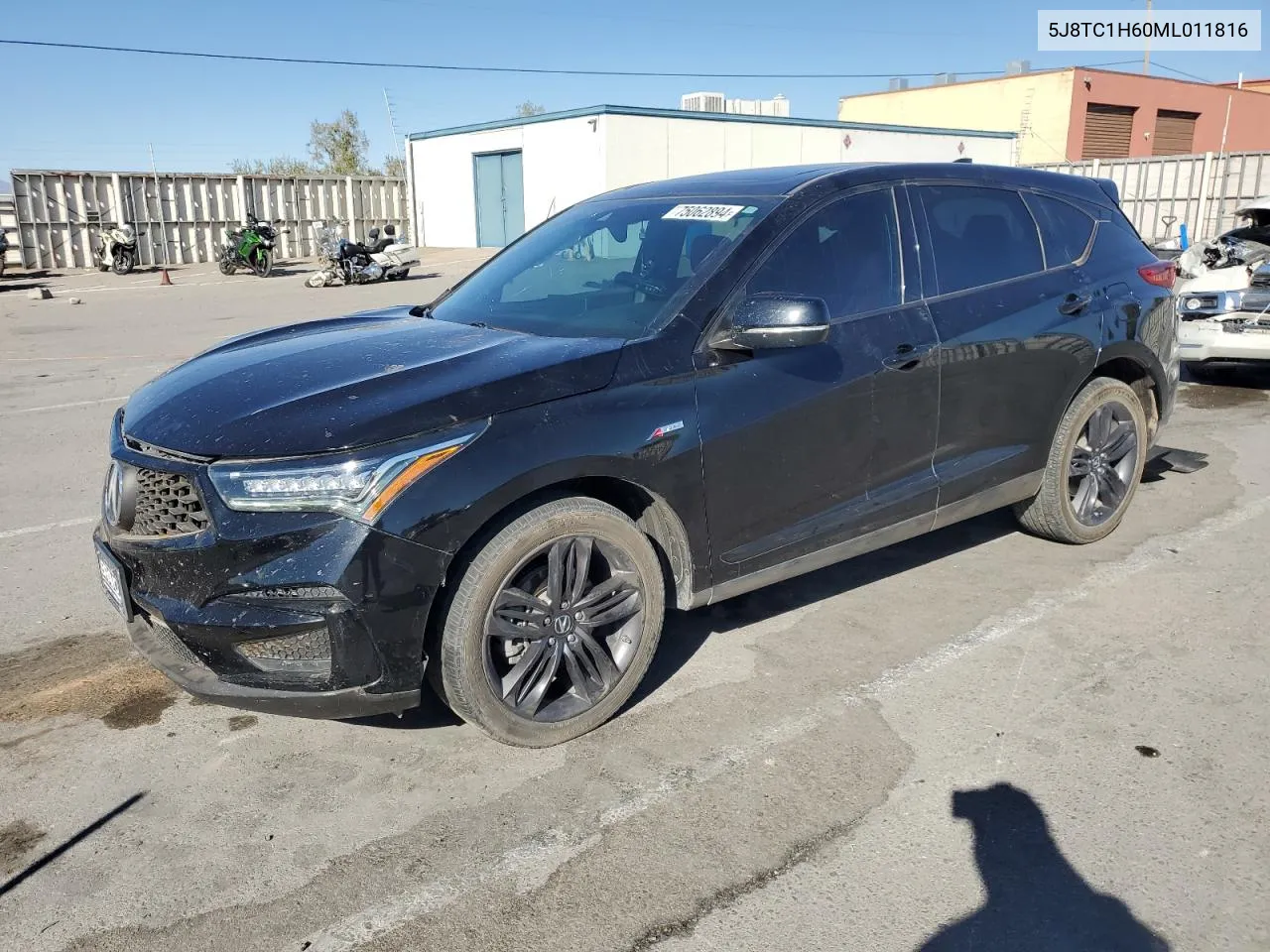 2021 Acura Rdx A-Spec VIN: 5J8TC1H60ML011816 Lot: 75062894