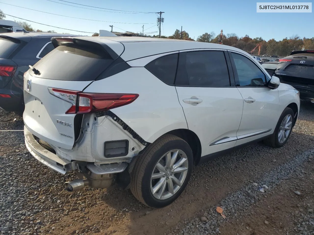 2021 Acura Rdx VIN: 5J8TC2H31ML013778 Lot: 75663814