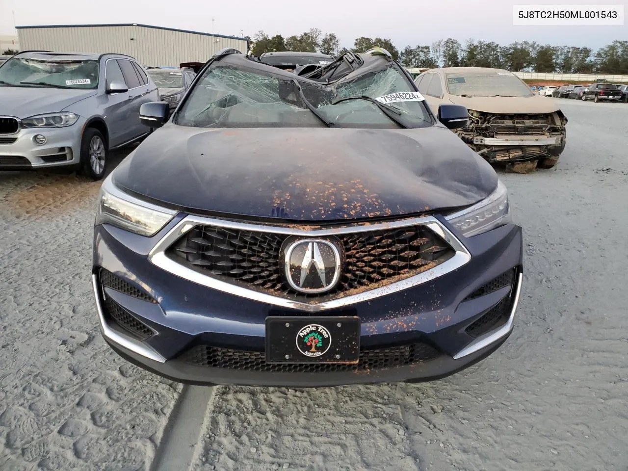 2021 Acura Rdx Technology VIN: 5J8TC2H50ML001543 Lot: 75946224