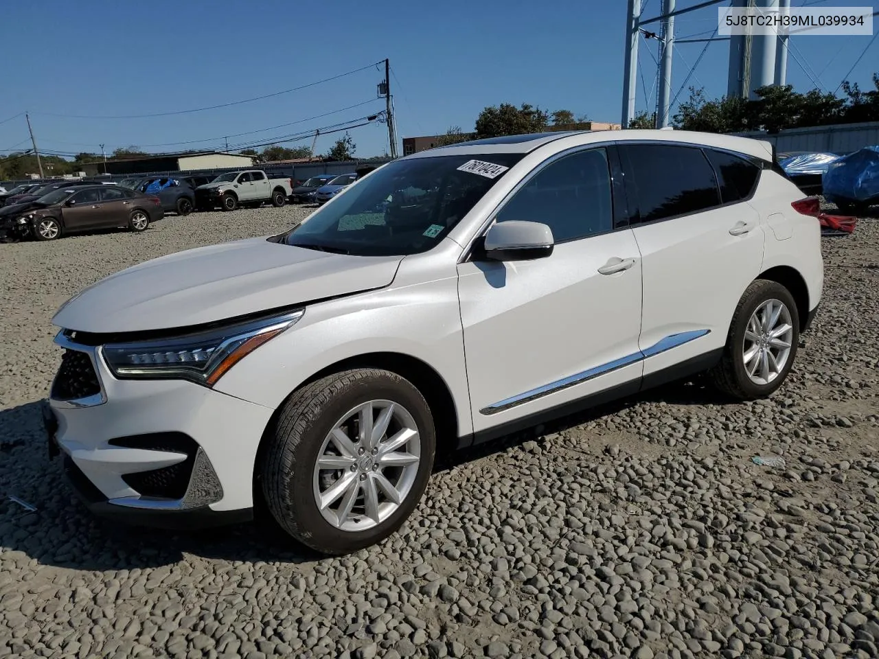 2021 Acura Rdx VIN: 5J8TC2H39ML039934 Lot: 76010424