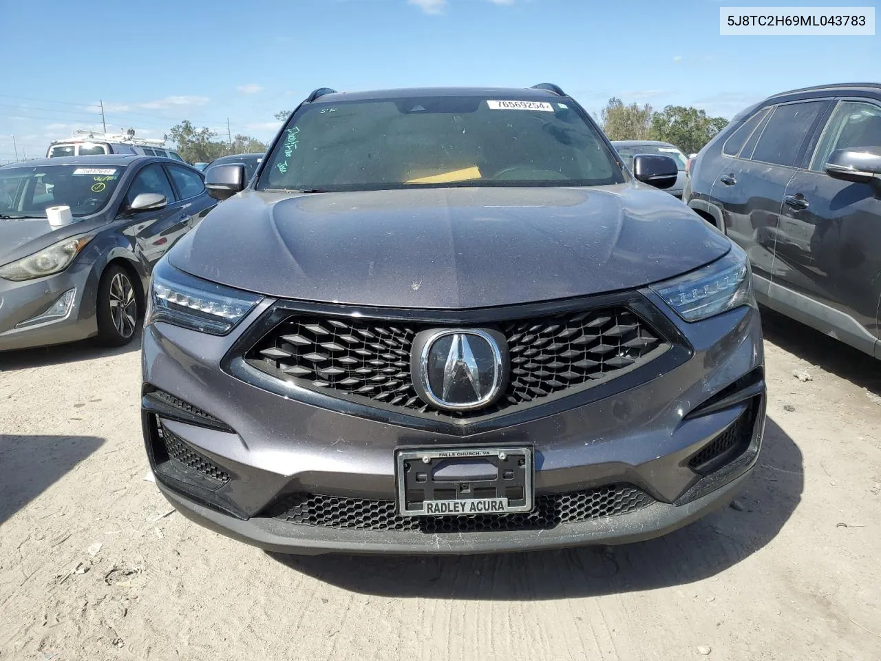 2021 Acura Rdx A-Spec VIN: 5J8TC2H69ML043783 Lot: 76569254