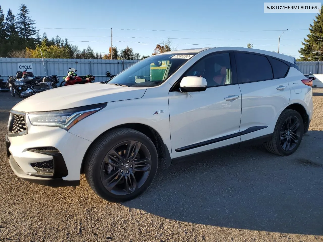 2021 Acura Rdx A-Spec VIN: 5J8TC2H69ML801069 Lot: 76597204