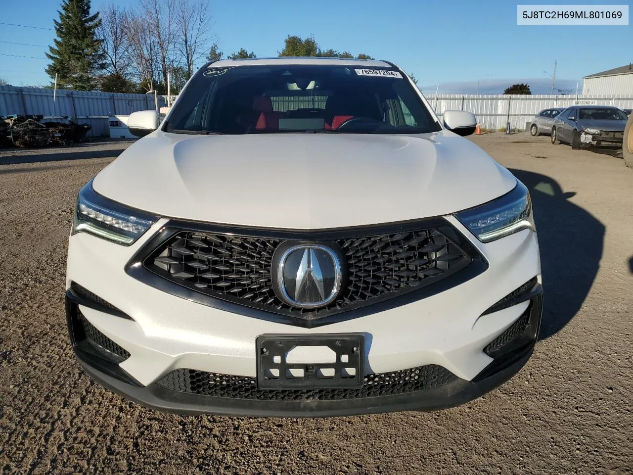 2021 Acura Rdx A-Spec VIN: 5J8TC2H69ML801069 Lot: 76597204