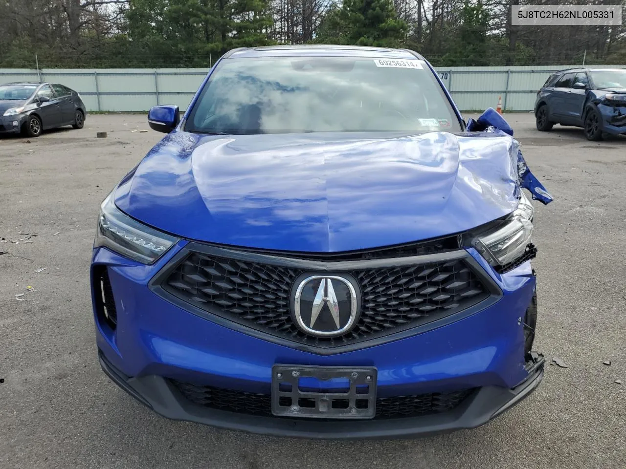 2022 Acura Rdx A-Spec VIN: 5J8TC2H62NL005331 Lot: 69256314