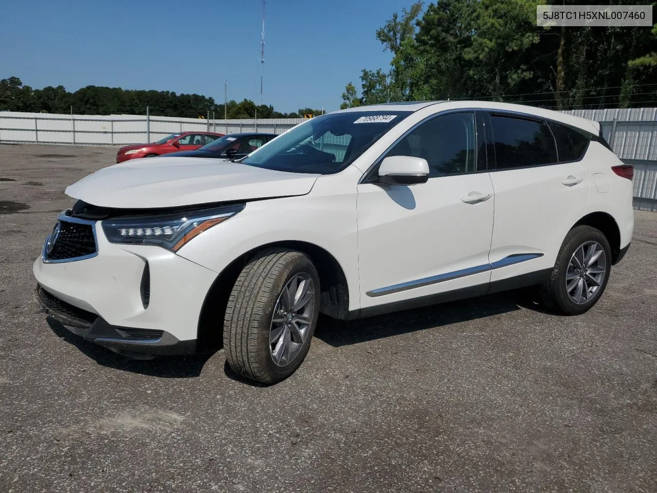 2022 Acura Rdx Technology VIN: 5J8TC1H5XNL007460 Lot: 70968794