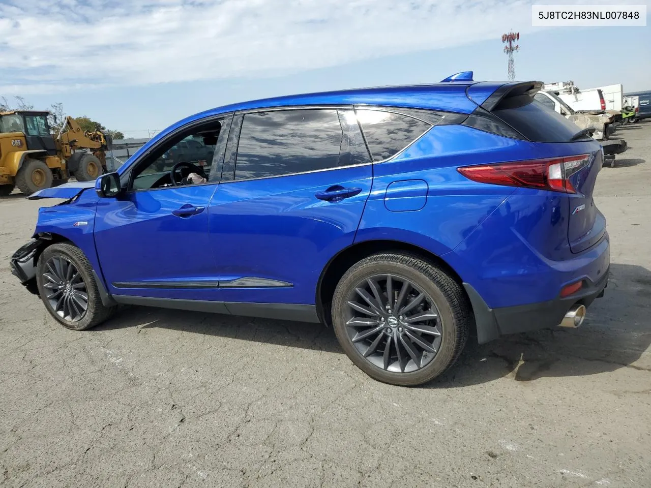 2022 Acura Rdx A-Spec Advance VIN: 5J8TC2H83NL007848 Lot: 74855394