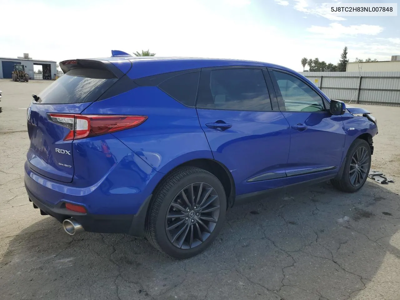 2022 Acura Rdx A-Spec Advance VIN: 5J8TC2H83NL007848 Lot: 74855394