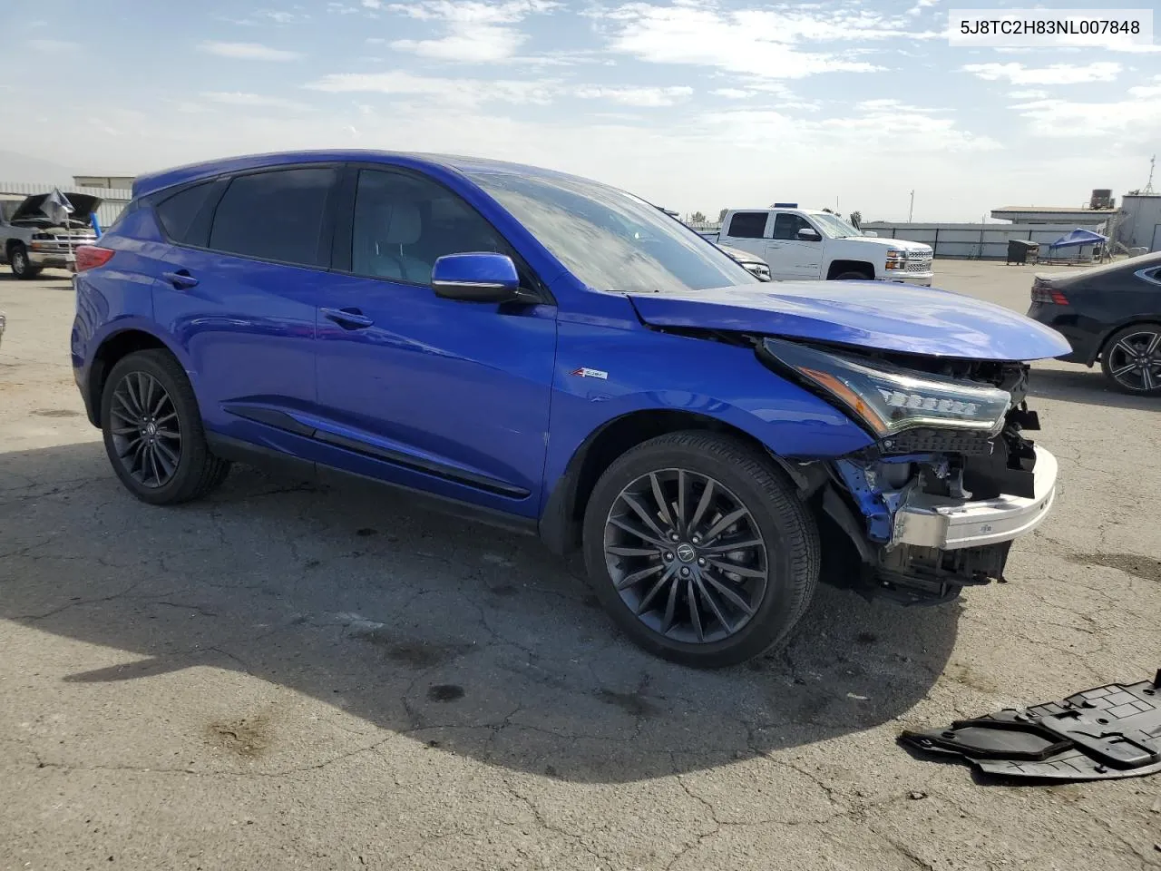 2022 Acura Rdx A-Spec Advance VIN: 5J8TC2H83NL007848 Lot: 74855394