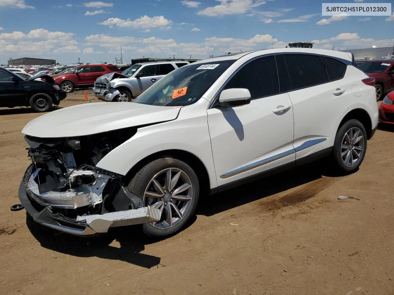 2023 Acura Rdx Technology VIN: 5J8TC2H51PL012300 Lot: 60448744