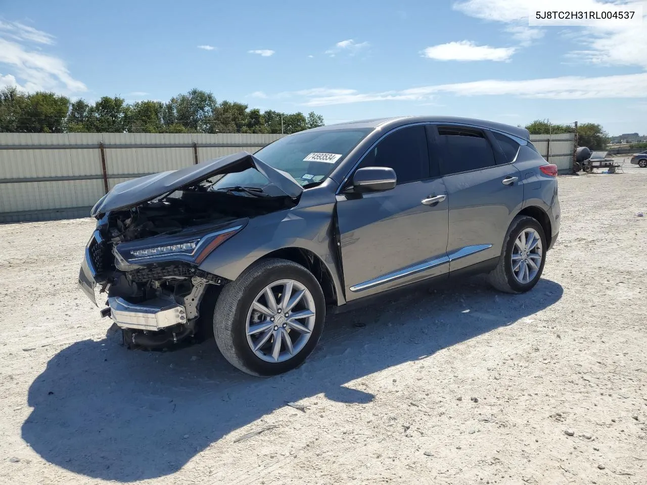 2024 Acura Rdx VIN: 5J8TC2H31RL004537 Lot: 74593534