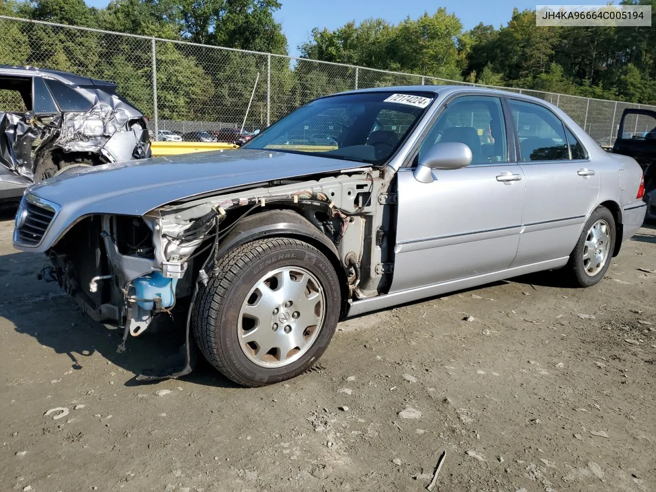 2004 Acura 3.5Rl VIN: JH4KA96664C005194 Lot: 72174224