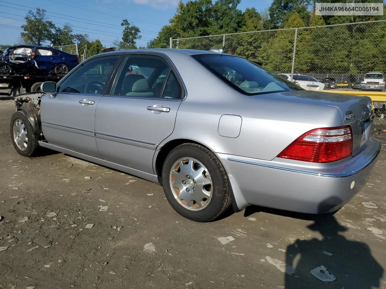 2004 Acura 3.5Rl VIN: JH4KA96664C005194 Lot: 72174224