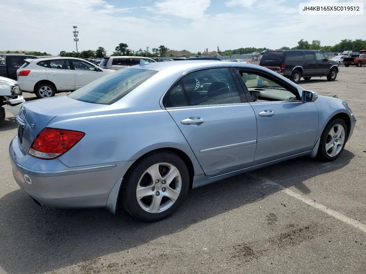 2005 Acura Rl VIN: JH4KB165X5C019512 Lot: 63601724