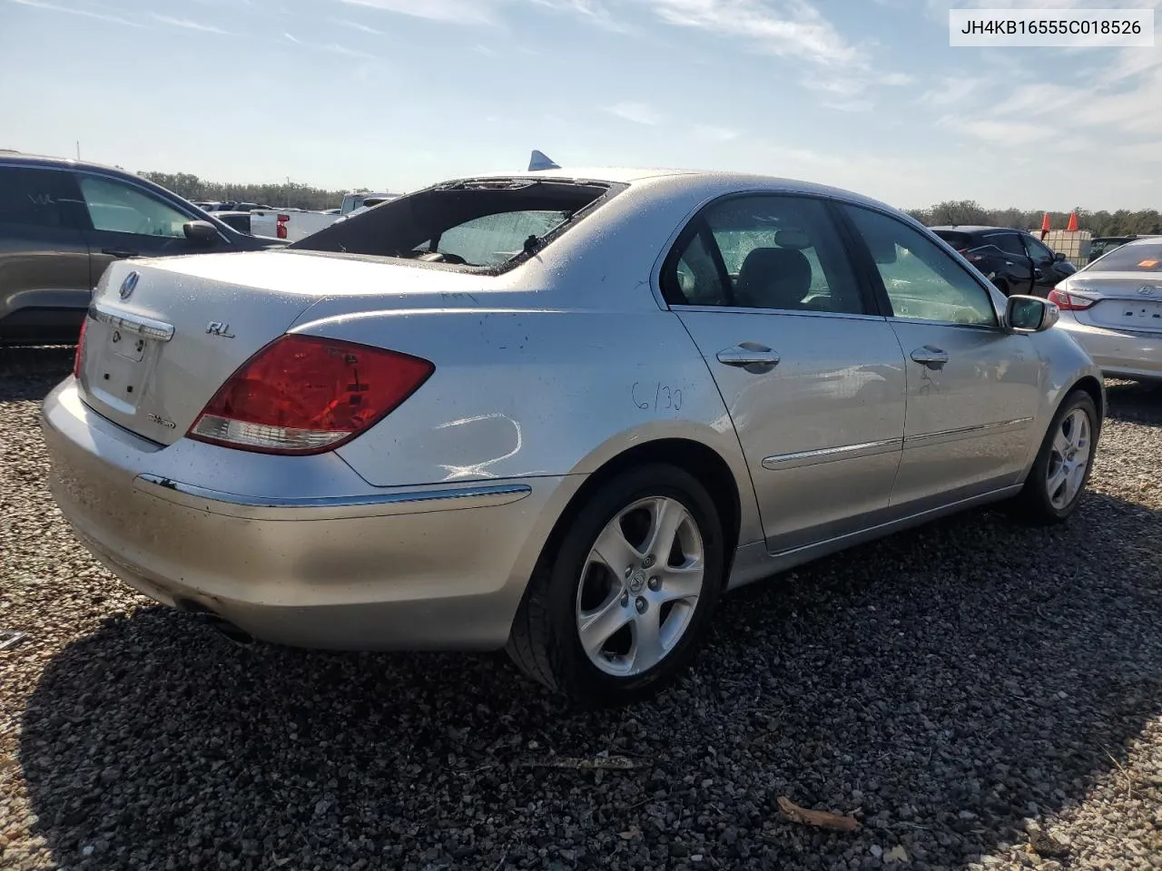 2005 Acura Rl VIN: JH4KB16555C018526 Lot: 76983994