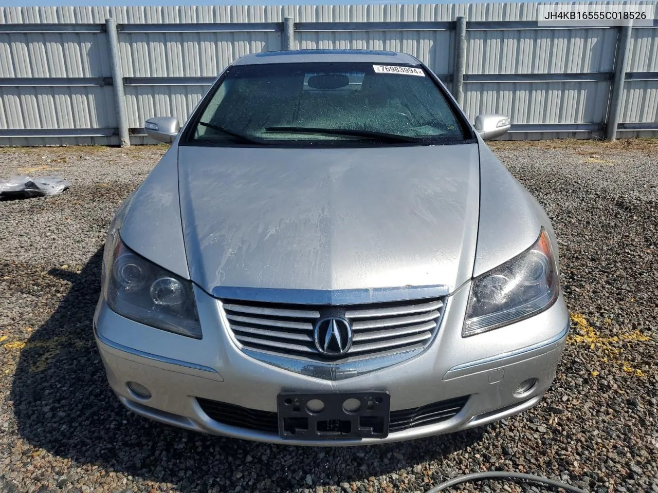 2005 Acura Rl VIN: JH4KB16555C018526 Lot: 76983994