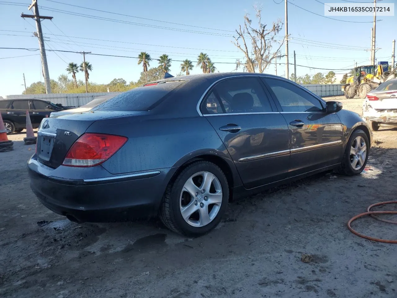 2005 Acura Rl VIN: JH4KB16535C017214 Lot: 77629574