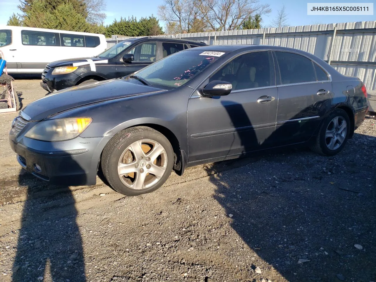 2005 Acura Rl VIN: JH4KB165X5C005111 Lot: 80429104