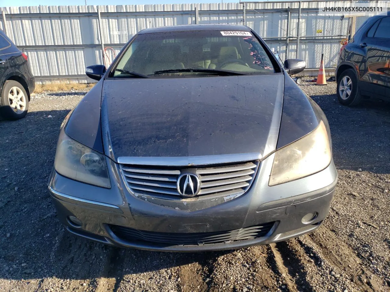 2005 Acura Rl VIN: JH4KB165X5C005111 Lot: 80429104