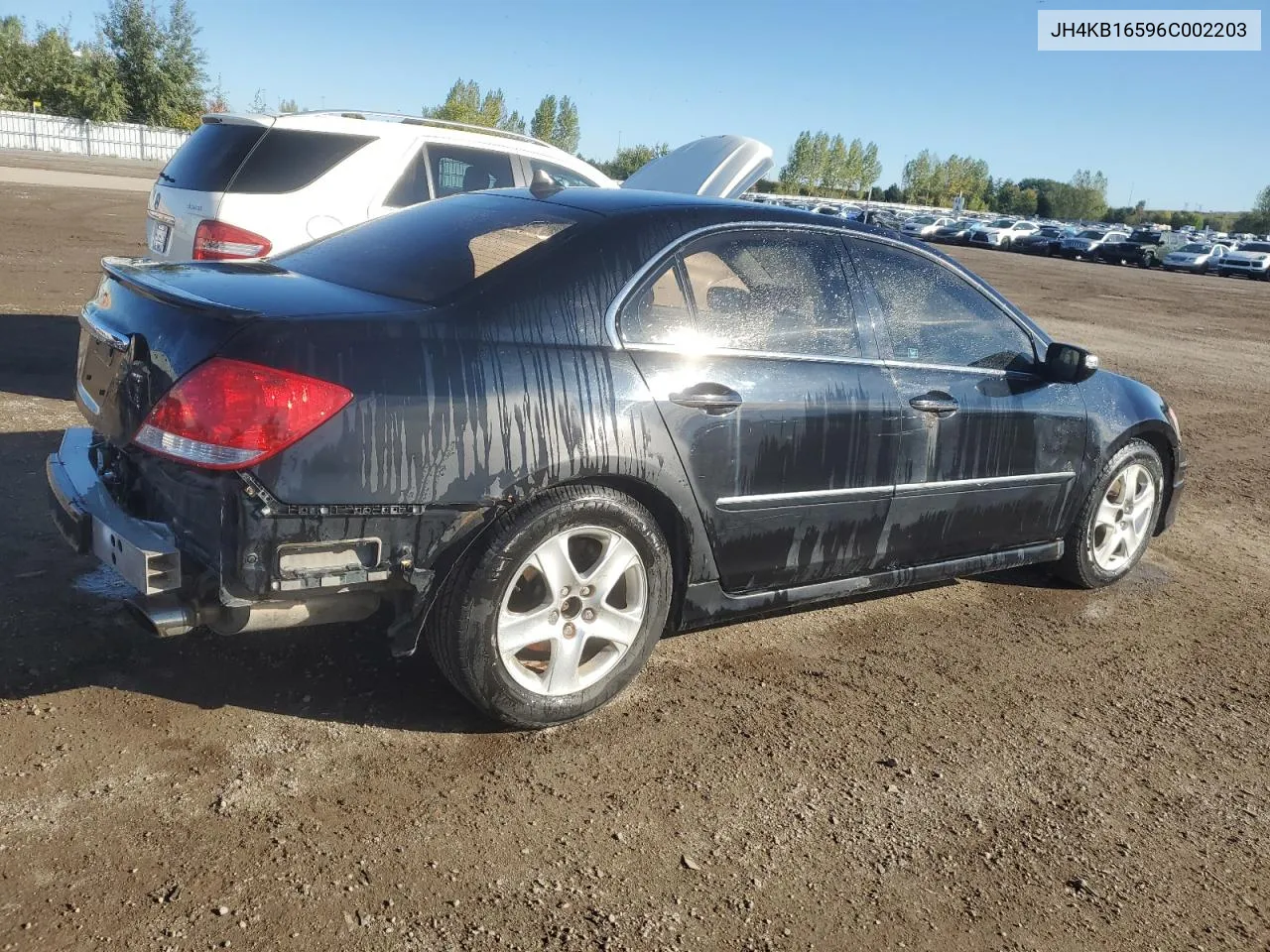 2006 Acura Rl VIN: JH4KB16596C002203 Lot: 72893914