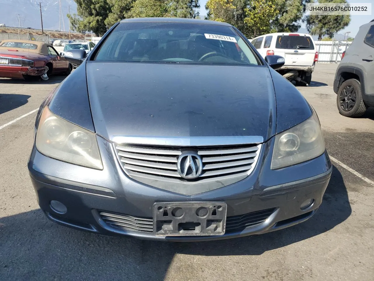 2006 Acura Rl VIN: JH4KB16576C010252 Lot: 73390314