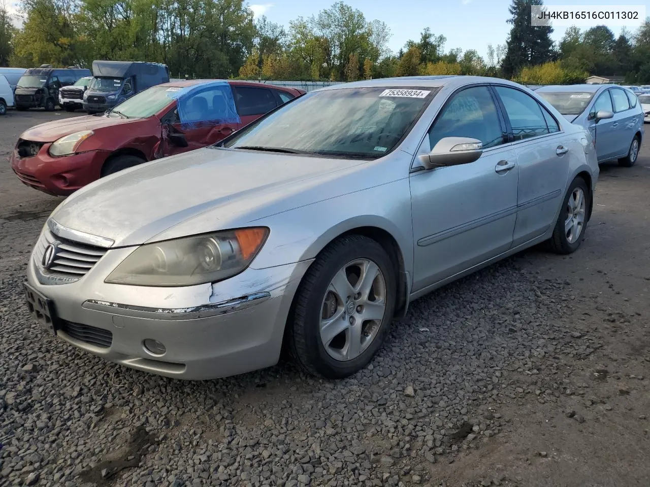 2006 Acura Rl VIN: JH4KB16516C011302 Lot: 75358934