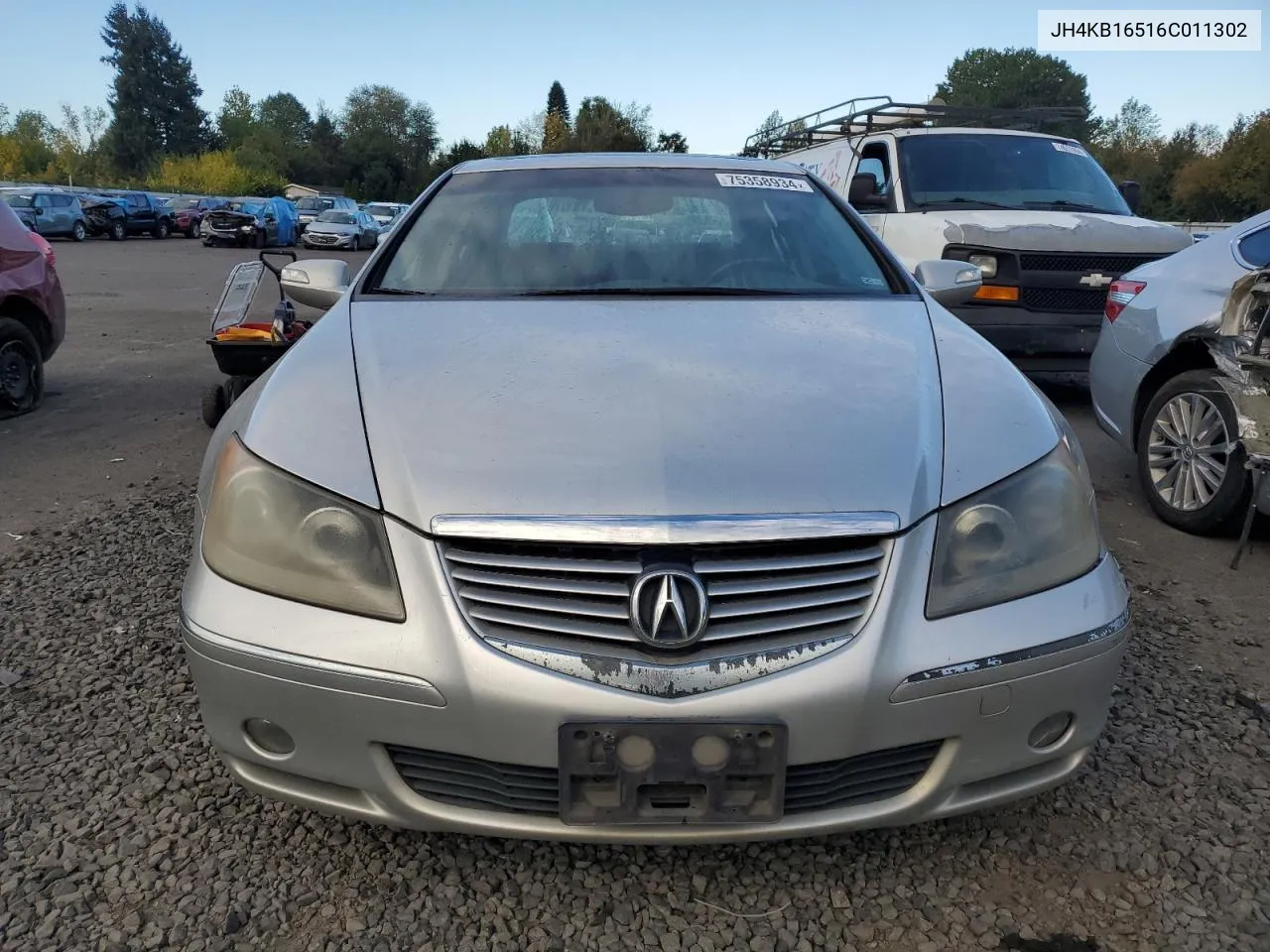 2006 Acura Rl VIN: JH4KB16516C011302 Lot: 75358934