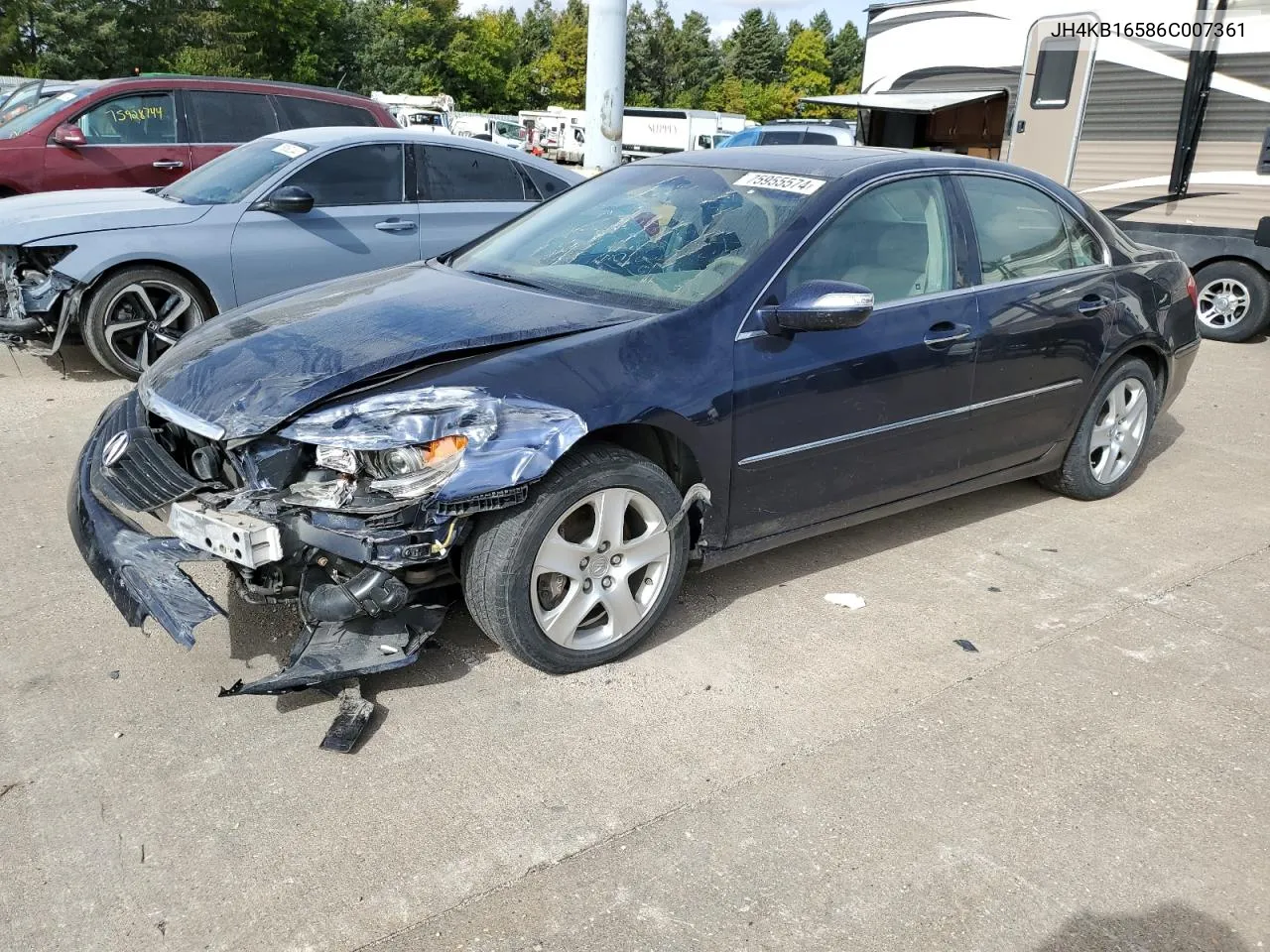 2006 Acura Rl VIN: JH4KB16586C007361 Lot: 75955574