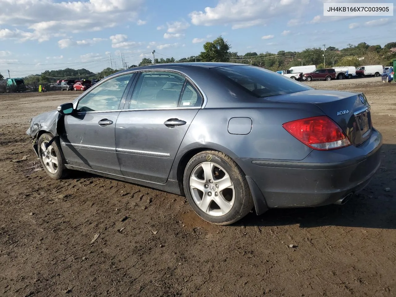 2007 Acura Rl VIN: JH4KB166X7C003905 Lot: 72552994