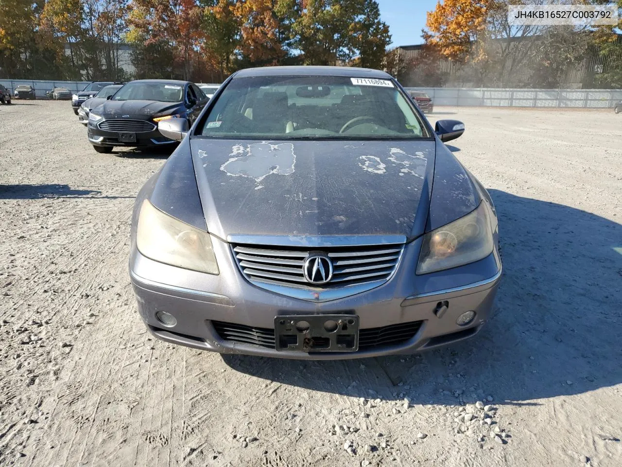 2007 Acura Rl VIN: JH4KB16527C003792 Lot: 77116894