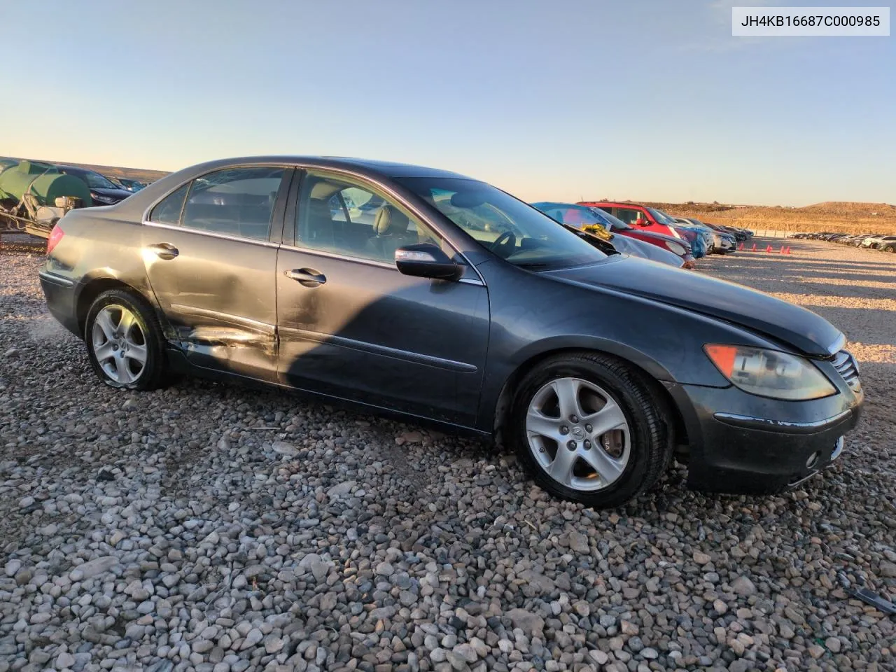 2007 Acura Rl VIN: JH4KB16687C000985 Lot: 79757634